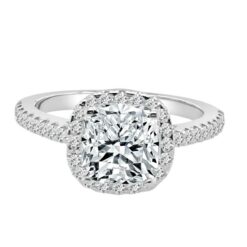 Halo 2.49 Carat Cushion Lab Diamond Engagement Ring