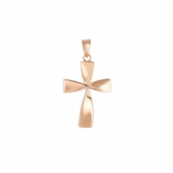 Flat Twist Cross Necklace
