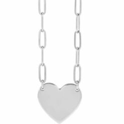 Engravable Heart 18 Inch Necklace