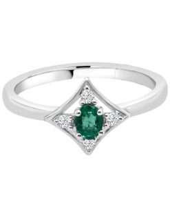 0.12 Carat Emerald Ring