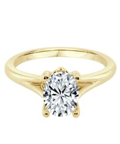 Fana Oval Split Shank Solitaire Engagement Mounting