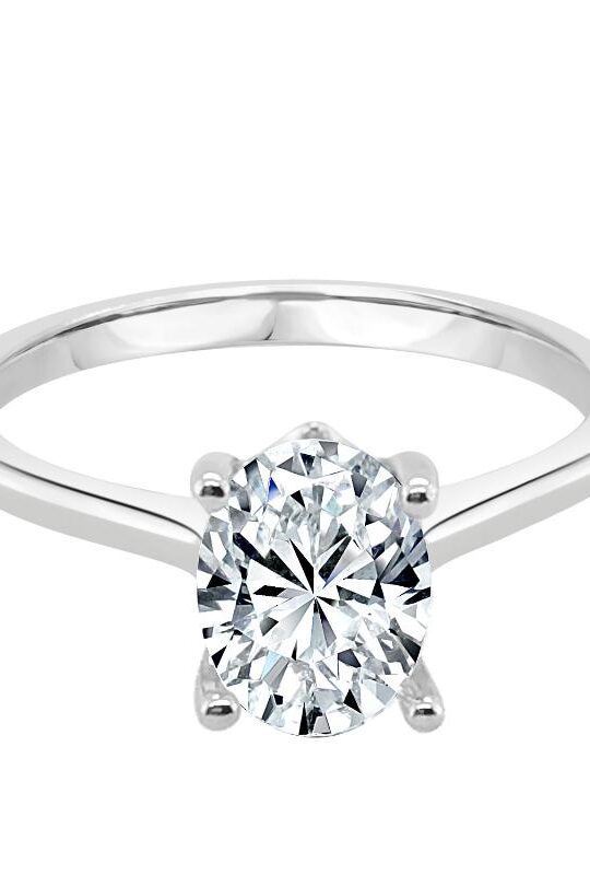 Fana Oval Petite Solitaire Engagement Mounting