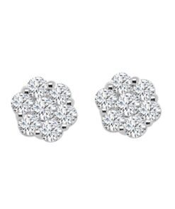 Cluster 0.50 Carat Diamond Earrings