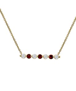 Bar 0.29 Carat Diamond Necklace