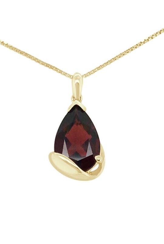 Teardrop Garnet Necklace
