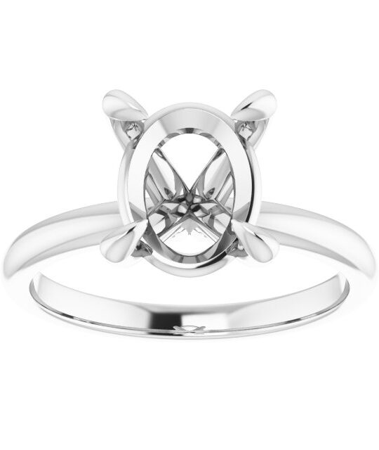 Oval Solitaire Engagement Mounting